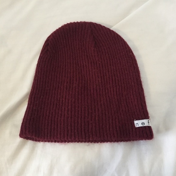 Neff burgundy beanie