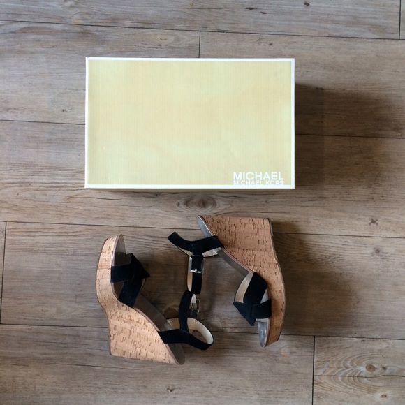 MICHAEL Michael Kors Shoes - MICHAEL by Michael Kors Amber Cork & Suede Wedges