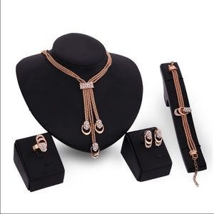 European Zircon jewelry 4 piece set