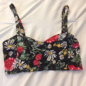 Brandy Melville floral chiyo bra top