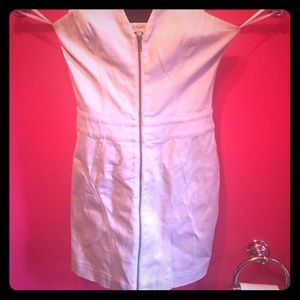 Betsy Johnson Size 8 Light Grey Mini Dress