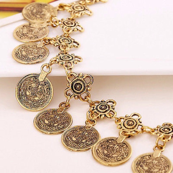 ✨SOLD in Bundle✨ Turkish Gold Coin Bracelet/Anklet - Picture 2 of 4