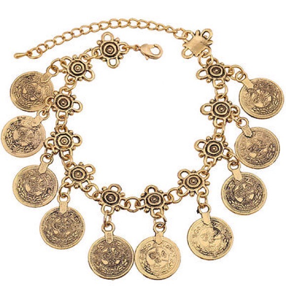 ✨SOLD in Bundle✨ Turkish Gold Coin Bracelet/Anklet - Picture 3 of 4