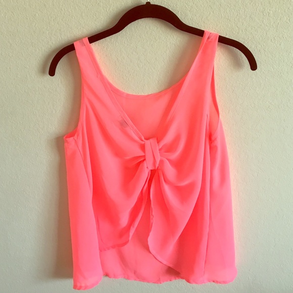 Sheer tank top with open back detail