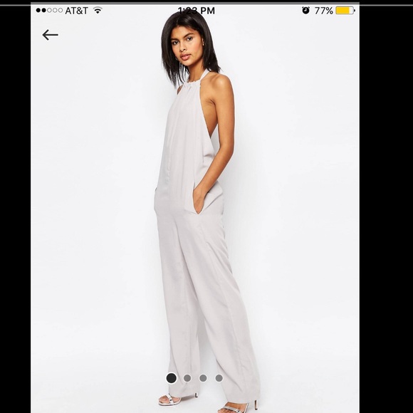 high neck backless jumpsuit