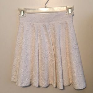 A white skater skirt