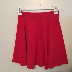 A red skater skirt perfect for Valentine's Day.