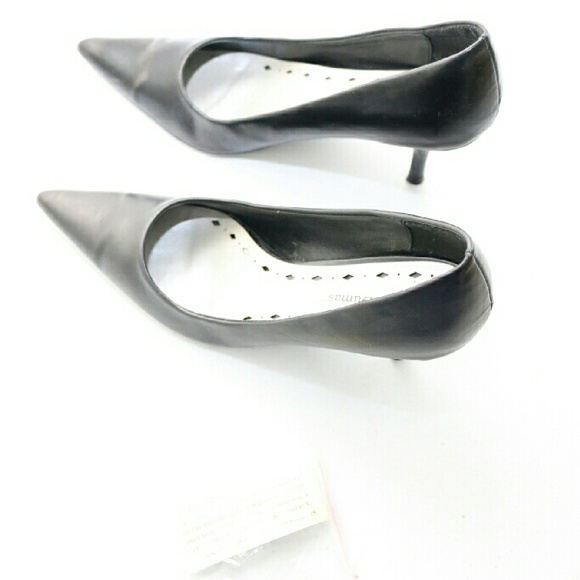 Black Leather Pumps