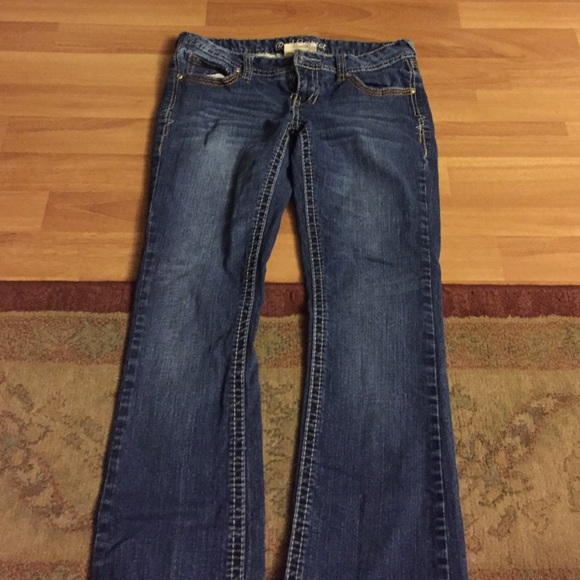 Red camal boot cut jeans