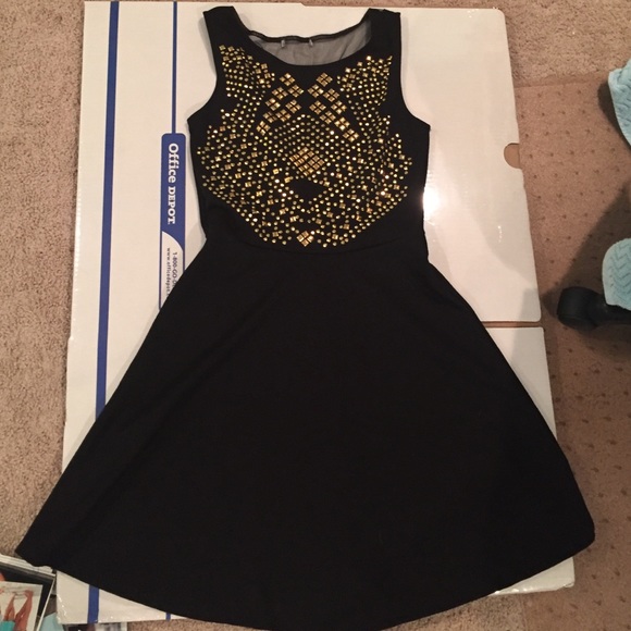 Black studded dress