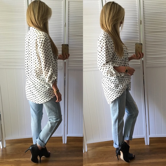 Sold | Polka Dot Button-down Blouse - Picture 3 of 4