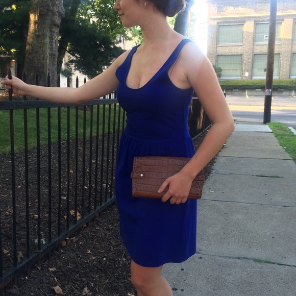 ☄Royal Blue Dress With Back Buttons🌟