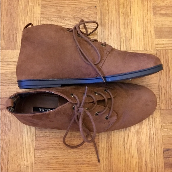 NWOT Brown Suede Ankle Boots