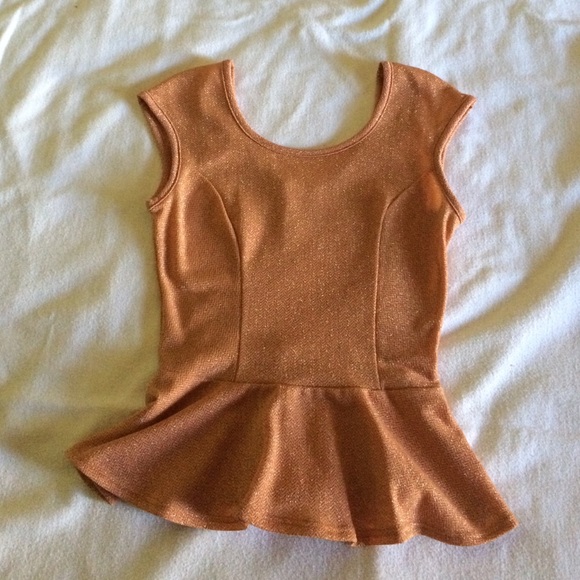 Shimmery peplum top