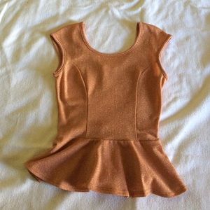 Shimmery peplum top