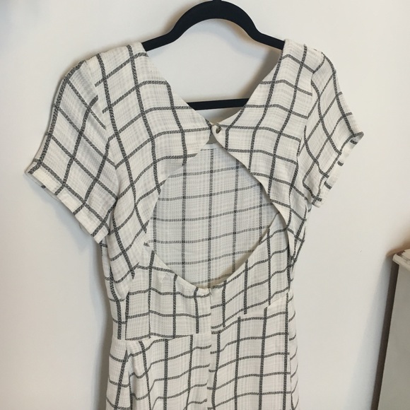 Checked backless dress