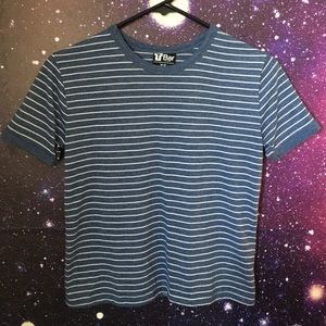 Cropped Striped Ringer Tee