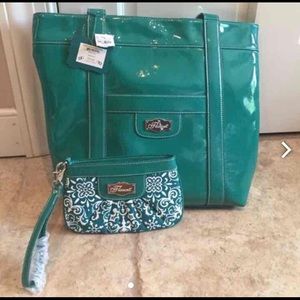 *SALE*Flaunt by Faith Nicole Teal handbag wallet