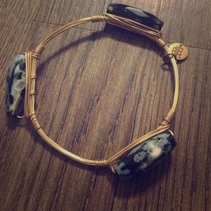 bourbon & boweties black, white & gold bracelet