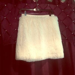 White Faux Fur Petticoat Alley Skirt