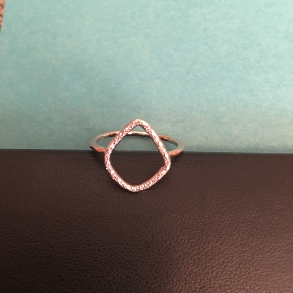 Jewelry - Monica Vinader riva diamond hoop ring rose gold