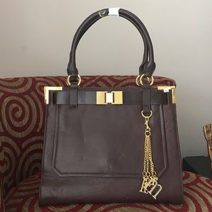 Genuine leather brown handbag from Mark
