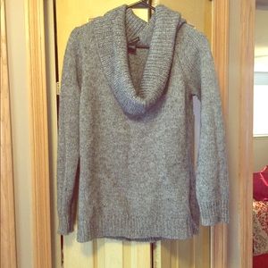 Grey Cowl Neck Sweater