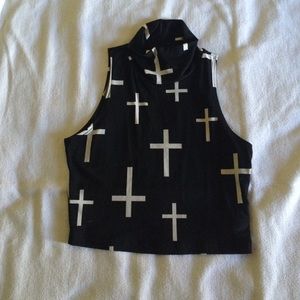 Turtle neck crop top