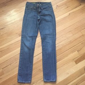 Mid rise toothpick jeans