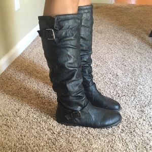 💢 TEMPORARY SALE // BAMBOO black knee-high boots