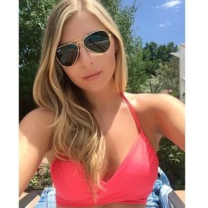 Classic ray ban green and gold aviators