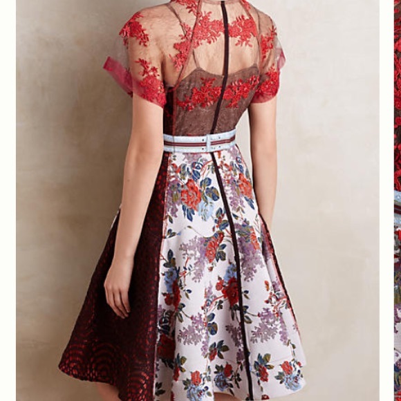 SOLD! Byron Lars Red Rose Dress - Picture 2 of 4