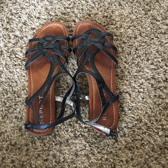 Black strappy sandals