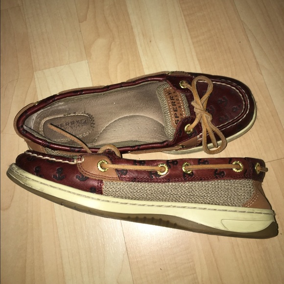 Sperry Topsider Angelfish Anchor Brown Boat Shoes