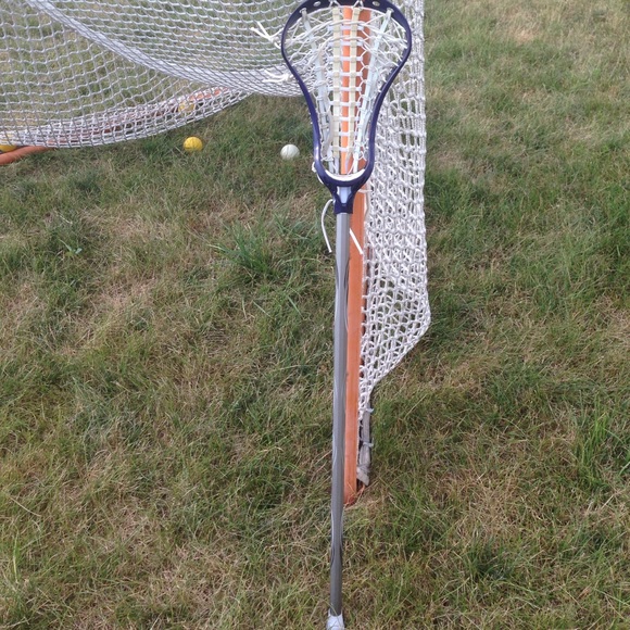 Navy blue brine lacrosse complete stick