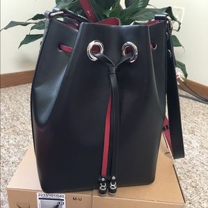 Zara black bucket bag