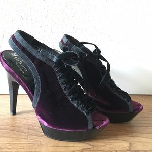 Cole Haan Velvet lace front sandals