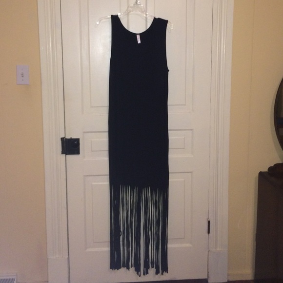 Maxi fringe dress