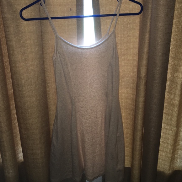 Tan skater dress