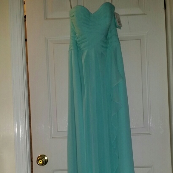 NWT David's Bridal Bridesmaid Dress W10840 Spa