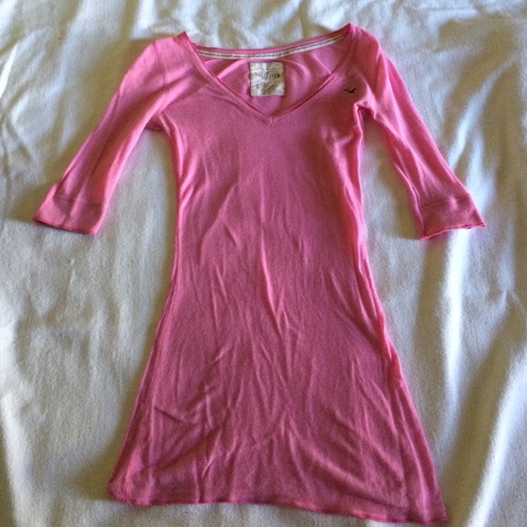 Pink Hollister 3/4 sleeve top