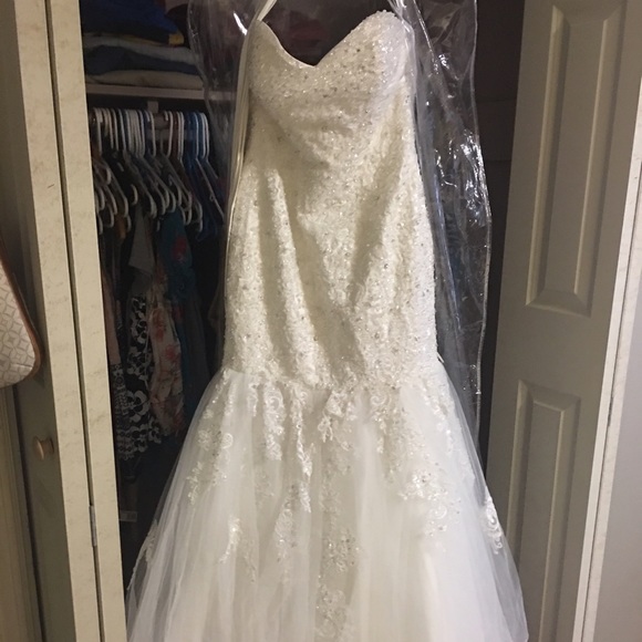 Marys beaded dress size 10 Ivory