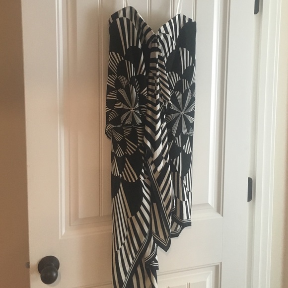 BCBG Art Deco scarf dress