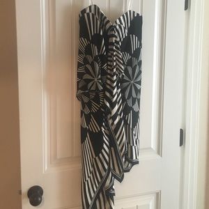 BCBG Art Deco scarf dress