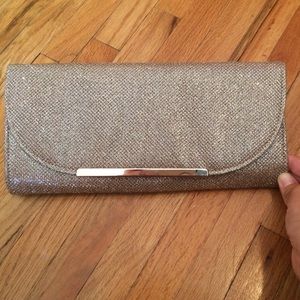Gold sparkle clutch