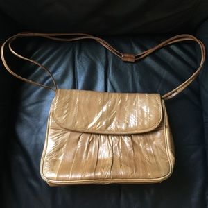 Vintage tan genuine Eel Skin Purse