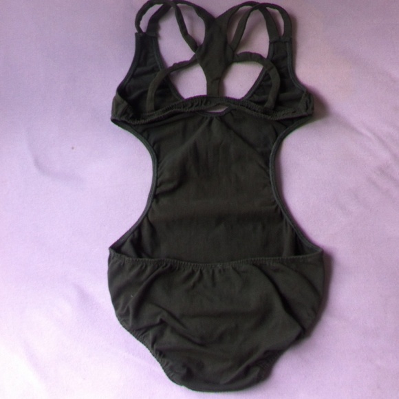 Chakra Yantra dark green swimsuit or leotard - Picture 3 of 3