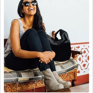 TOMS Desert Gray Suede High Bootie