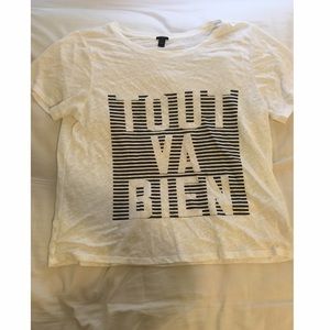 J. Crew French saying shirt