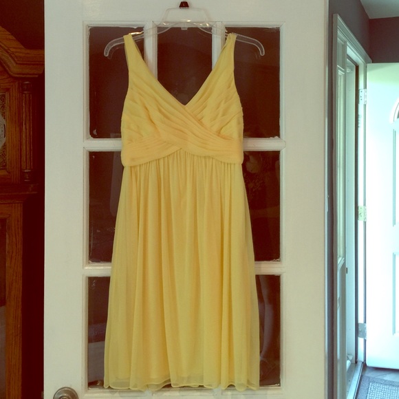 Yellow bridesmaid dress